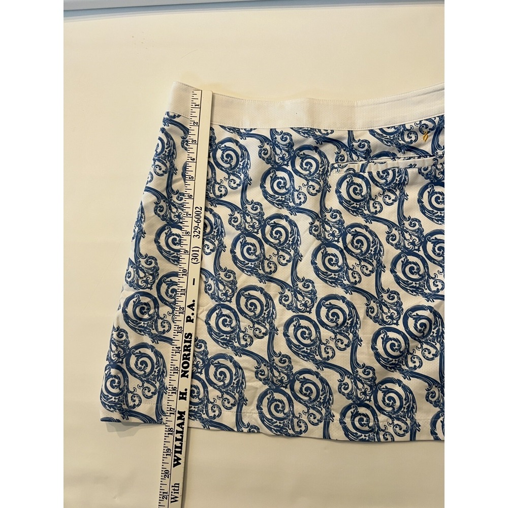 Nancy Lopez Tri Skort Womens Size 10 Golf‎ Blue White desert dry paisleu - Picture 5 of 6